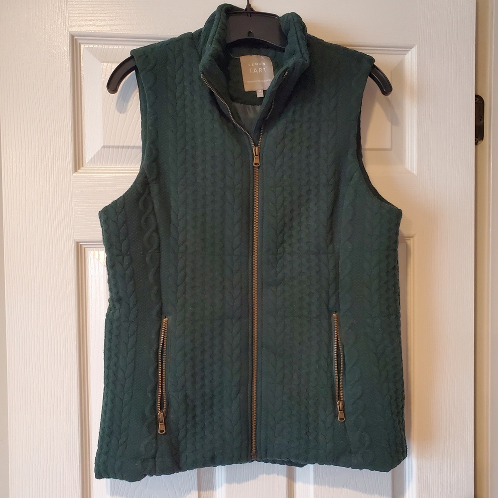 Tart‎ Women's Dark Green Textured Vest